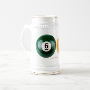 SlipperyJoe's 69 harde pooltafel twee biljartbal Bierpul