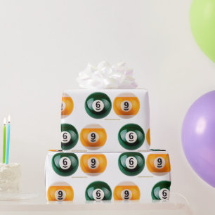 SlipperyJoe's 69 harde pooltafel twee biljartbal Cadeaupapier