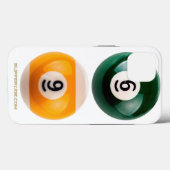 SlipperyJoe's 69 harde pooltafel twee biljartbal Case-Mate iPhone Case (Achterkant (horizontaal))