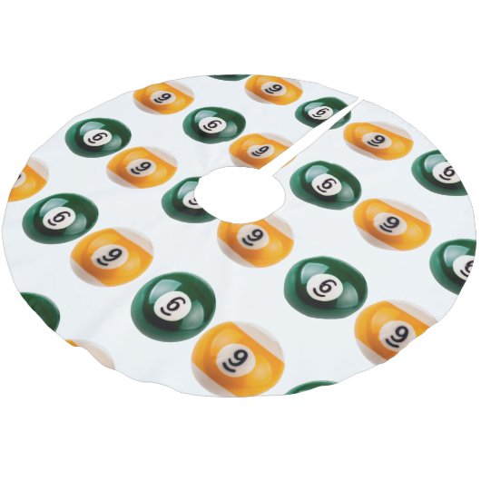 SlipperyJoe's 69 harde pooltafel twee biljartbal Kerstboom Rok (Gekanteld)