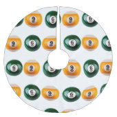 SlipperyJoe's 69 harde pooltafel twee biljartbal Kerstboom Rok (Voorkant)