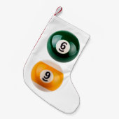 SlipperyJoe's 69 harde pooltafel twee biljartbal Kleine Kerstsok (Voorkant (Hangend))