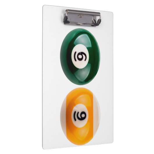 SlipperyJoe's 69 harde pooltafel twee biljartbal Klembord (Rechts)