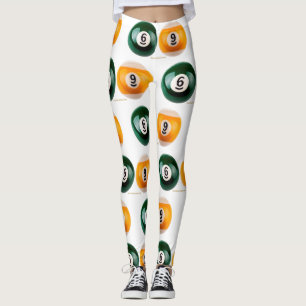 SlipperyJoe's 69 harde pooltafel twee biljartbal Leggings