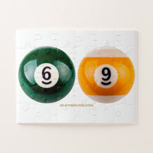 SlipperyJoe's 69 harde pooltafel twee biljartbal Legpuzzel