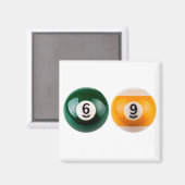 SlipperyJoe's 69 harde pooltafel twee biljartbal Magneet (Voorkant / Achterkant)