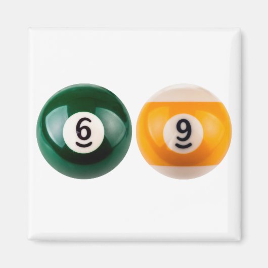 SlipperyJoe's 69 harde pooltafel twee biljartbal Magneet (Voorkant)