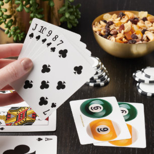 SlipperyJoe's 69 harde pooltafel twee biljartbal Pokerkaarten