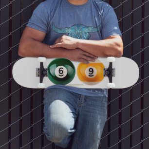 SlipperyJoe's 69 harde pooltafel twee biljartbal Skateboard