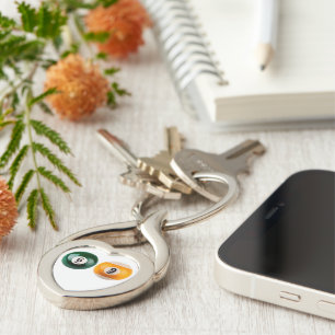 SlipperyJoe's 69 harde pooltafel twee biljartbal Sleutelhanger