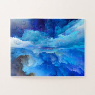 SlipperyJoe's abstracte wolkenkunst kleurrijk surr Legpuzzel