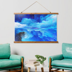 SlipperyJoe's abstracte wolkenkunst kleurrijke sur Hangend Wandkleed