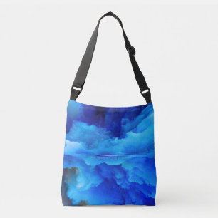 SlipperyJoe's abstracte wolkenkunstwerk kleurrijke Crossbody Tas