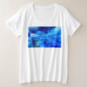 SlipperyJoe's abstracte wolkenkunstwerk kleurrijke Grote Maat T-shirt