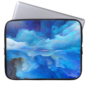 SlipperyJoe's abstracte wolkenkunstwerk kleurrijke Laptop Sleeve