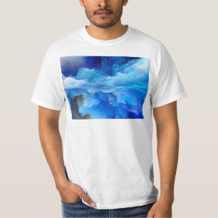 SlipperyJoe's abstracte wolkenkunstwerk kleurrijke T-shirt