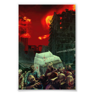 SlipperyJoe's apocalyptische Halloween-scène grote Foto Afdruk