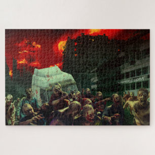 SlipperyJoe's apocalyptische Halloween-scène grote Legpuzzel