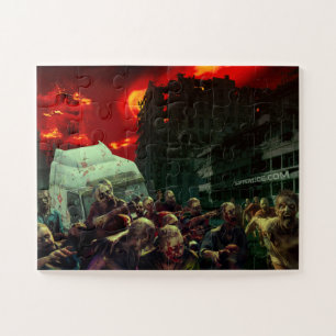 SlipperyJoe's apocalyptische Halloween-scène grote Legpuzzel