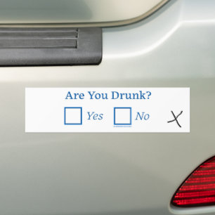 SlipperyJoe's Are You Drink gehamerd selectievakje Bumpersticker