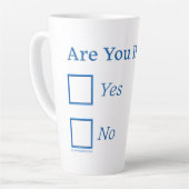 SlipperyJoe's Are You Drink gehamerd selectievakje Latte Mok (Linkerhoek)