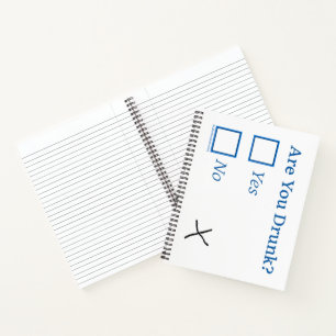 SlipperyJoe's Are You Drink gehamerd selectievakje Notitieboek