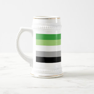 SlipperyJoe's Aromantische Pride Vlag homoseksuele Bierpul