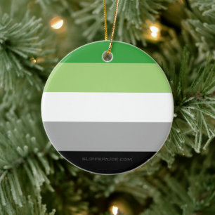 SlipperyJoe's Aromantische Pride Vlag homoseksuele Keramisch Ornament