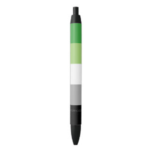SlipperyJoe's Aromantische Pride Vlag homoseksuele Zwarte Inkt Pen