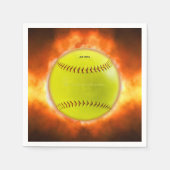 SlipperyJoe's artistic Softball on fire gay gifts  Servet (Voorkant)