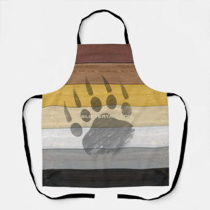 SlipperyJoe's artistieke Beer Hout homo geschenken Schort
