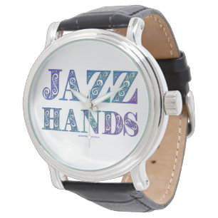 SlipperyJoe's artistieke Jazz Hands levendige kleu Horloge