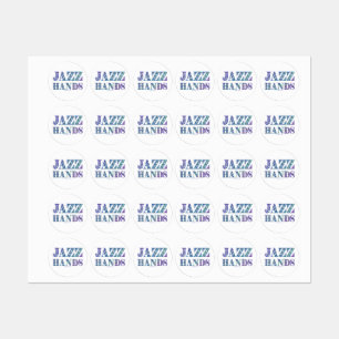 SlipperyJoe's artistieke Jazz Hands levendige kleu Labels