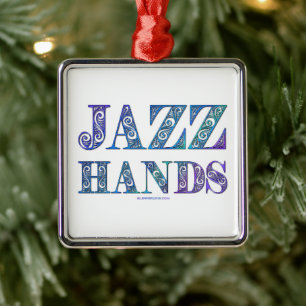 SlipperyJoe's artistieke Jazz Hands levendige kleu Metalen Ornament
