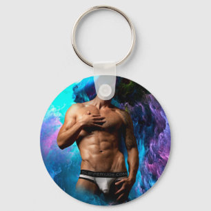 SlipperyJoe's artistieke Man ondergoed bulge gay p Sleutelhanger
