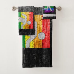 SlipperyJoe's Be You black brick wall walk figu