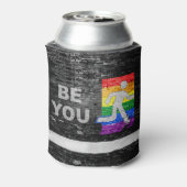 SlipperyJoe's Be You zwart bakstenen wandfiguur Blikjeskoeler (Blikje Achterkant)