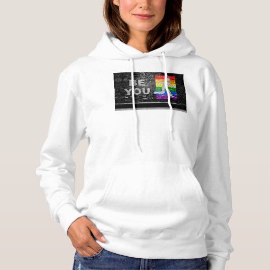 SlipperyJoe's Be You zwart bakstenen wandfiguur Hoodie (Voorkant)