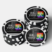 SlipperyJoe's Be You zwart bakstenen wandfiguur Poker Chips (Opstapeling)