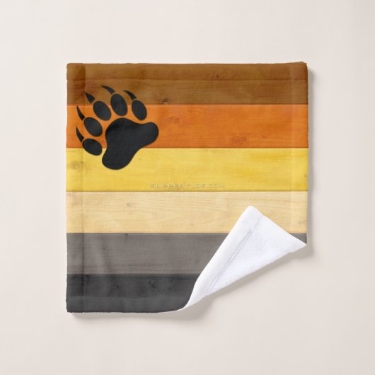 SlipperyJoe's Bear Pride drapeau de la texture du (Gant de toilette)