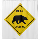 SlipperyJoe's beer kruising teken beer silhouet w Douchegordijn (Voorkant)