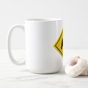 SlipperyJoe's beer kruising teken beer silhouet w Koffiemok