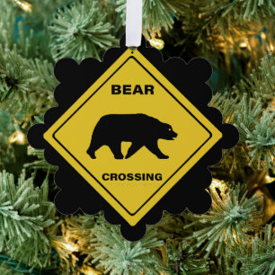 SlipperyJoe's beer kruising teken beer silhouet w Ornament Kaart