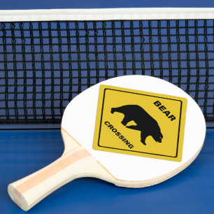 SlipperyJoe's beer kruising teken beer silhouet w Tafeltennisbatje