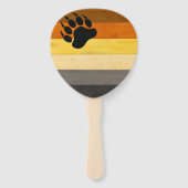 SlipperyJoe's Beer Pride flag houten vloer textuur Handwaaier (Voorkant)