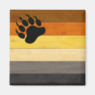 SlipperyJoe's Beer Pride flag houten vloer textuur Magneet