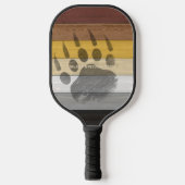SlipperyJoe's Beer Pride flag houten vloer textuur Pickleball Paddle (Voorkant)