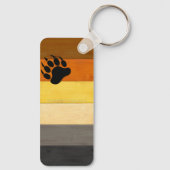 SlipperyJoe's Beer Pride flag houten vloer textuur Sleutelhanger (Achterkant)