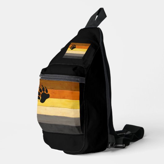 SlipperyJoe's Beer Pride flag houten vloer textuur Sling Bag (Rechterhoek)