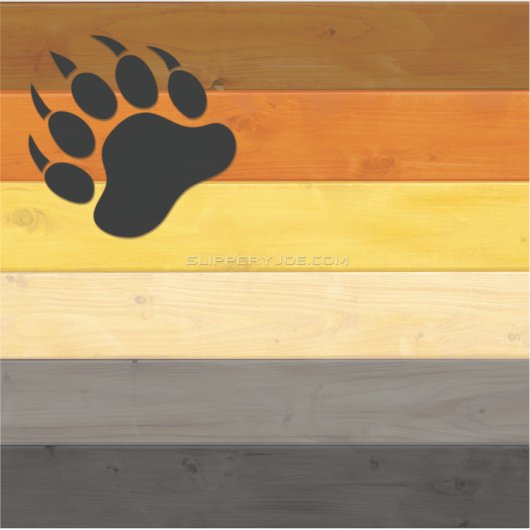 SlipperyJoe's Beer Pride flag houten vloer textuur Sticker (Voorkant)